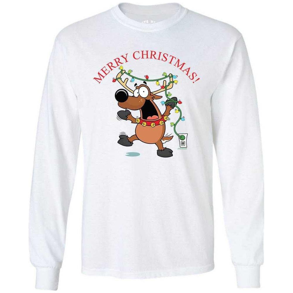 Joe's USA - Santa's Reindeer Collection Green Crewneck Sweatshirt Small