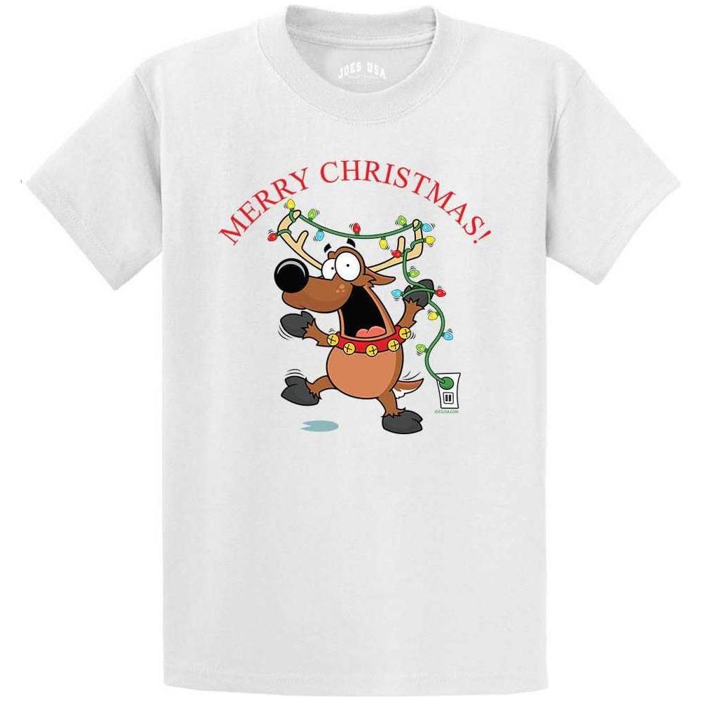 Joe's USA - Santa's Reindeer Collection Green Crewneck Sweatshirt Small