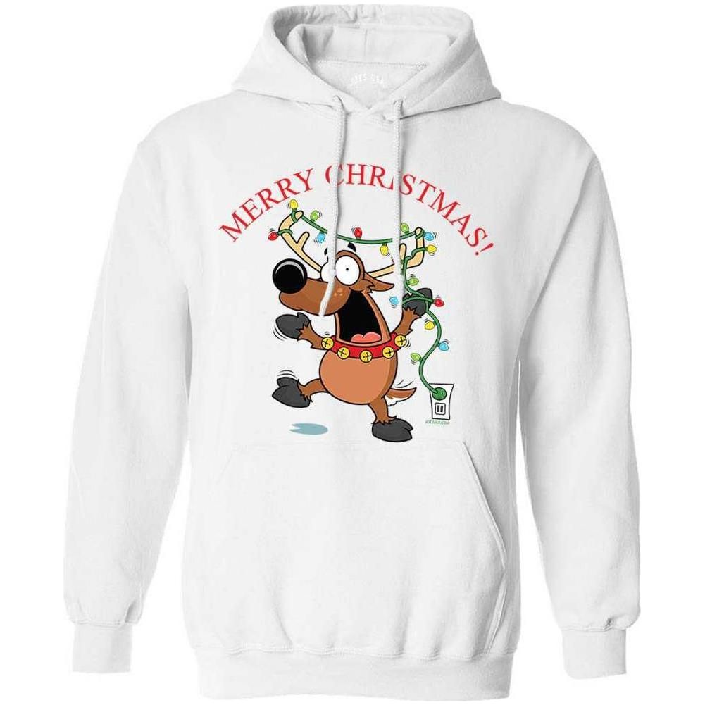 Joe's USA - Santa's Reindeer Collection Green Crewneck Sweatshirt Small