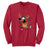 Joe's USA - Santa's Reindeer Collection Red Crewneck Sweatshirt Small