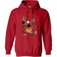 Joe's USA - Santa's Reindeer Collection Red Hoodie Small