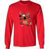 Joe's USA - Santa's Reindeer Collection Red Long Sleeve Tee Small