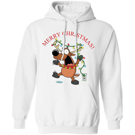 Joe's USA - Santa's Reindeer Collection White Hoodie Small