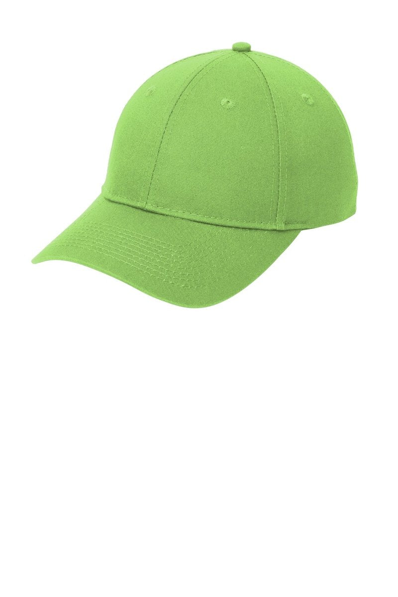 Joe's USA Six - Panel Twill Cap Lime Hats
