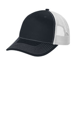 Joe's USA Snapback Five - Panel Trucker Cap Rich Navy/ White OSFA Hats