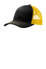 Joe's USA Snapback Trucker Cap Black/ Gold OSFA Hats