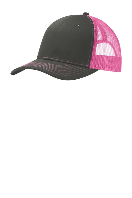 Joe's USA Snapback Trucker Cap Grey Steel/ Neon Pink OSFA Hats
