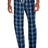 Joe's USA Soft Cotton Plaid Flannel Pants True Navy/ Carolina Blue XS Flannel Pants