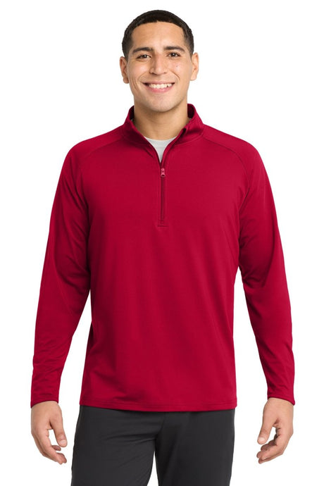 Joe's USA Stretch 1/4 - Zip Pullover Deep Red XS Activewear