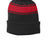 Joe's USA Stripe Pom Pom Beanie Black/ True Red OSFA Beanies