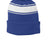 Joe's USA Stripe Pom Pom Beanie True Royal/ White OSFA Beanies