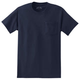 Joe's USA Tall Essential T-Shirt with Pocket Deep Navy Large Tall Short Sleeve T-Shirts