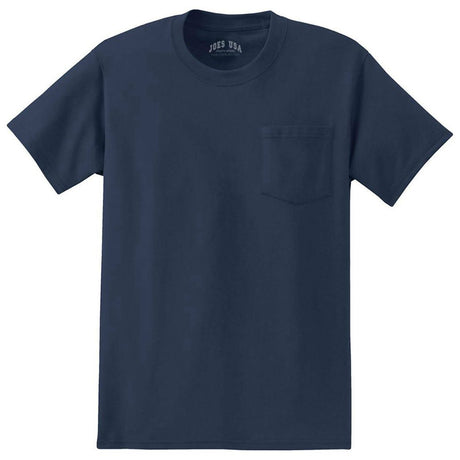 Joe's USA Tall Essential T-Shirt with Pocket Navy Large Tall Short Sleeve T-Shirts