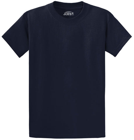 Joe's USA Tall Heavyweight 6.1 - ounce, 100% cotton T-Shirts in 50 Colors. Sizes LT - 4XLT Deep Navy Large Tall Short Sleeve T-Shirts
