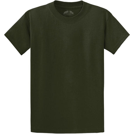 Joe's USA Tall Heavyweight 6.1 - ounce, 100% cotton T-Shirts in 50 Colors. Sizes LT - 4XLT Olive Large Tall Short Sleeve T-Shirts