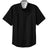 Joe's USA Tall Short Sleeve Easy Care Shirt Large Tall Black/ Light Stone