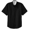 Joe's USA Tall Short Sleeve Easy Care Shirt Large Tall Black/ Light Stone