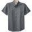 Joe's USA Tall Short Sleeve Easy Care Shirt Large Tall Steel Grey / Light Stone