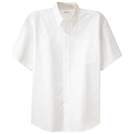 Joe's USA Tall Short Sleeve Easy Care Shirt Large Tall White / Light Stone