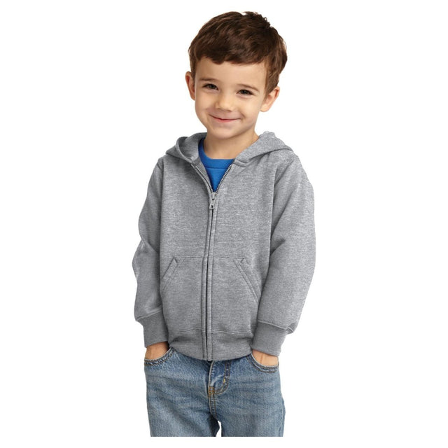 Joe's USA Toddler Core Fleece Full - Zip Hooded Sweatshirt Athletic Heather 2T Zip Hoodies