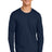 Joe's USA Unisex Long Sleeve Organic Cotton Tee Night Sky Navy XS Short Sleeve T-Shirts