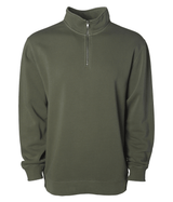 Joe's USA Unisex Pigment - Dyed Quarter - Zip Pullover Pigment Army XS
