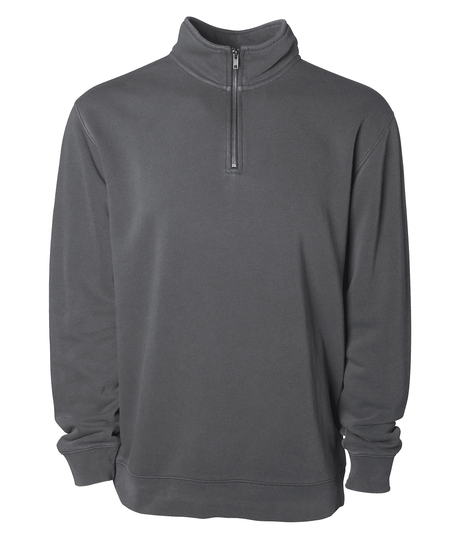 Joe's USA Unisex Pigment - Dyed Quarter - Zip Pullover Pigment Black XS