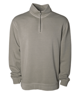 Joe's USA Unisex Pigment - Dyed Quarter - Zip Pullover Pigment Cement XS
