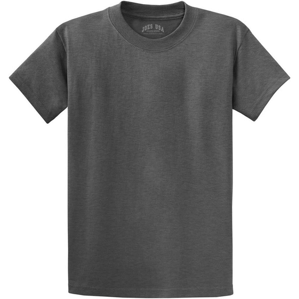 Joe's USA - Versatile 50/50 Cotton/Poly T-Shirts Dark Heather Grey Small Short Sleeve T-Shirts