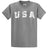 Joe's USA Vintage USA Logo Tee Athletic Heather Small Short Sleeve T-Shirts