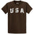 Joe's USA Vintage USA Logo Tee Brown Small Short Sleeve T-Shirts
