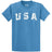 Joe's USA Vintage USA Logo Tee Carolina Blue Small Short Sleeve T-Shirts