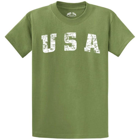 Joe's USA Vintage USA Logo Tee Dark Heather Grey Small Short Sleeve T-Shirts
