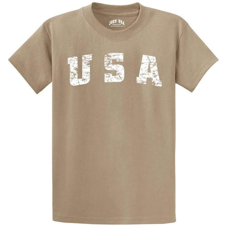 Joe's USA Vintage USA Logo Tee Dark Heather Grey Small Short Sleeve T-Shirts