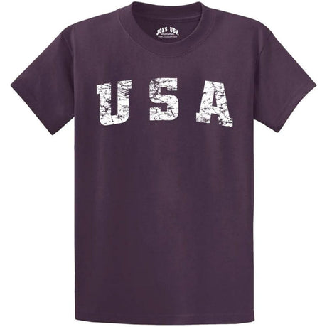 Joe's USA Vintage USA Logo Tee Eggplant Small Short Sleeve T-Shirts