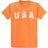 Joe's USA Vintage USA Logo Tee Orange Small Short Sleeve T-Shirts