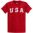 Joe's USA Vintage USA Logo Tee Red Small Short Sleeve T-Shirts