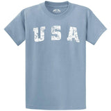 Joe's USA Vintage USA Logo Tee Steel Blue Small Short Sleeve T-Shirts