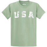 Joe's USA Vintage USA Logo Tee Steel Blue Small Short Sleeve T-Shirts