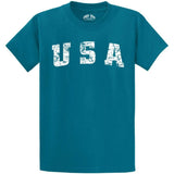 Joe's USA Vintage USA Logo Tee Steel Blue Small Short Sleeve T-Shirts