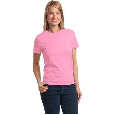 Joe's USA Womens Heavyweight 6.1 - ounce, 100% Soft Spun Cotton T-Shirts in 37 Colors XS - 4XL Candy Pink XS Short Sleeve T-Shirts