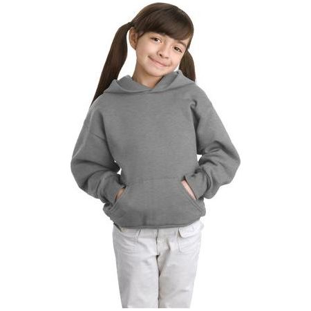 Joe's USA Youth Comfortblend EcoSmart Pullover Hooded Sweatshirt Youth X - Small Light Steel Sweatshirts