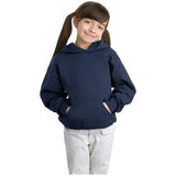 Joe's USA Youth Comfortblend EcoSmart Pullover Hooded Sweatshirt Youth X - Small Navy Sweatshirts