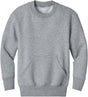 Joe's USA Youth Core Fleece Crewneck Pocket Sweatshirt in XS - XL Athletic Heather Youth X - Small Sweatshirts/Fleece