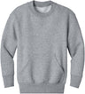 Joe's USA Youth Core Fleece Crewneck Pocket Sweatshirt in XS - XL Athletic Heather Youth X - Small Sweatshirts/Fleece