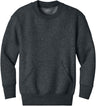 Joe's USA Youth Core Fleece Crewneck Pocket Sweatshirt in XS - XL Dark Heather Grey Youth X - Small Sweatshirts/Fleece