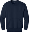 Joe's USA Youth Core Fleece Crewneck Pocket Sweatshirt in XS - XL True Navy Youth X - Small Sweatshirts/Fleece