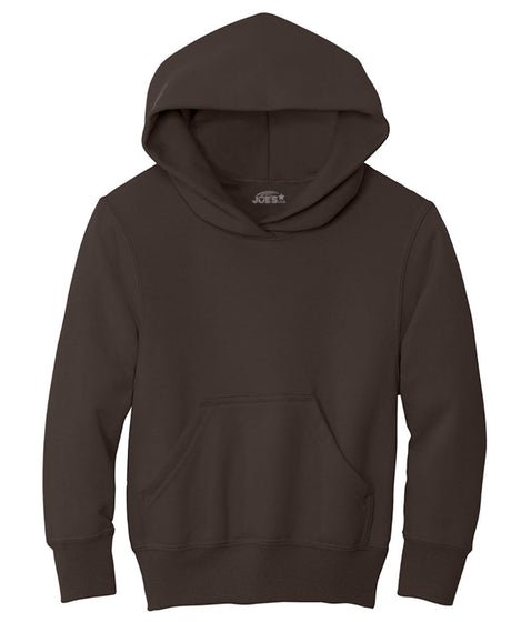 Joe's USA Youth Heavy Blend Hooded Sweatshirt Dark Chocolate Brown X - Small Sweatshirts
