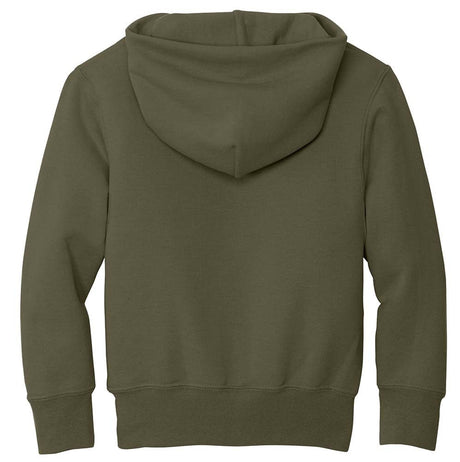 Joe's USA Youth Heavy Blend Hooded Sweatshirt Olive Drab Green X - Small Sweatshirts