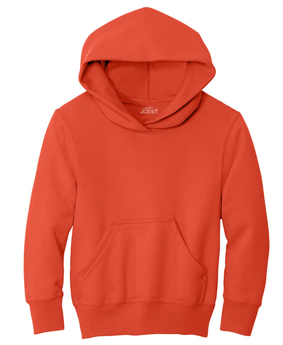 Joe's USA Youth Heavy Blend Hooded Sweatshirt Orange X - Small Sweatshirts